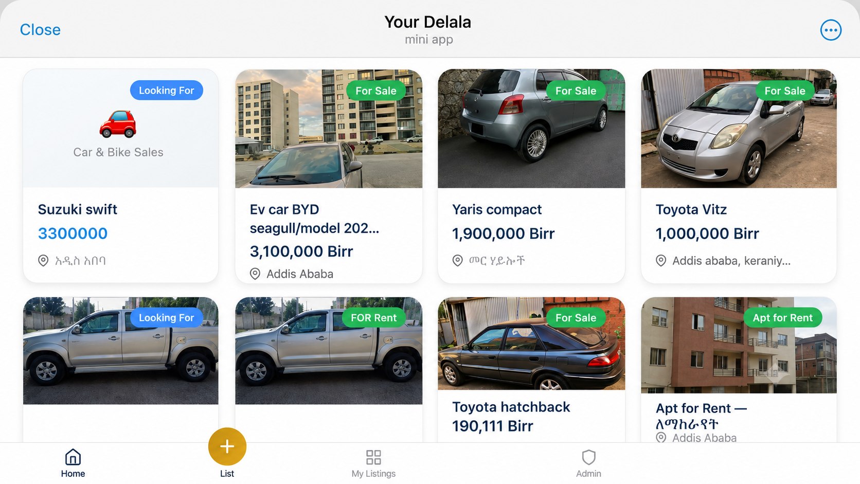 Your Delala — ቤት(ሽያጭ/ኪራይ) Property