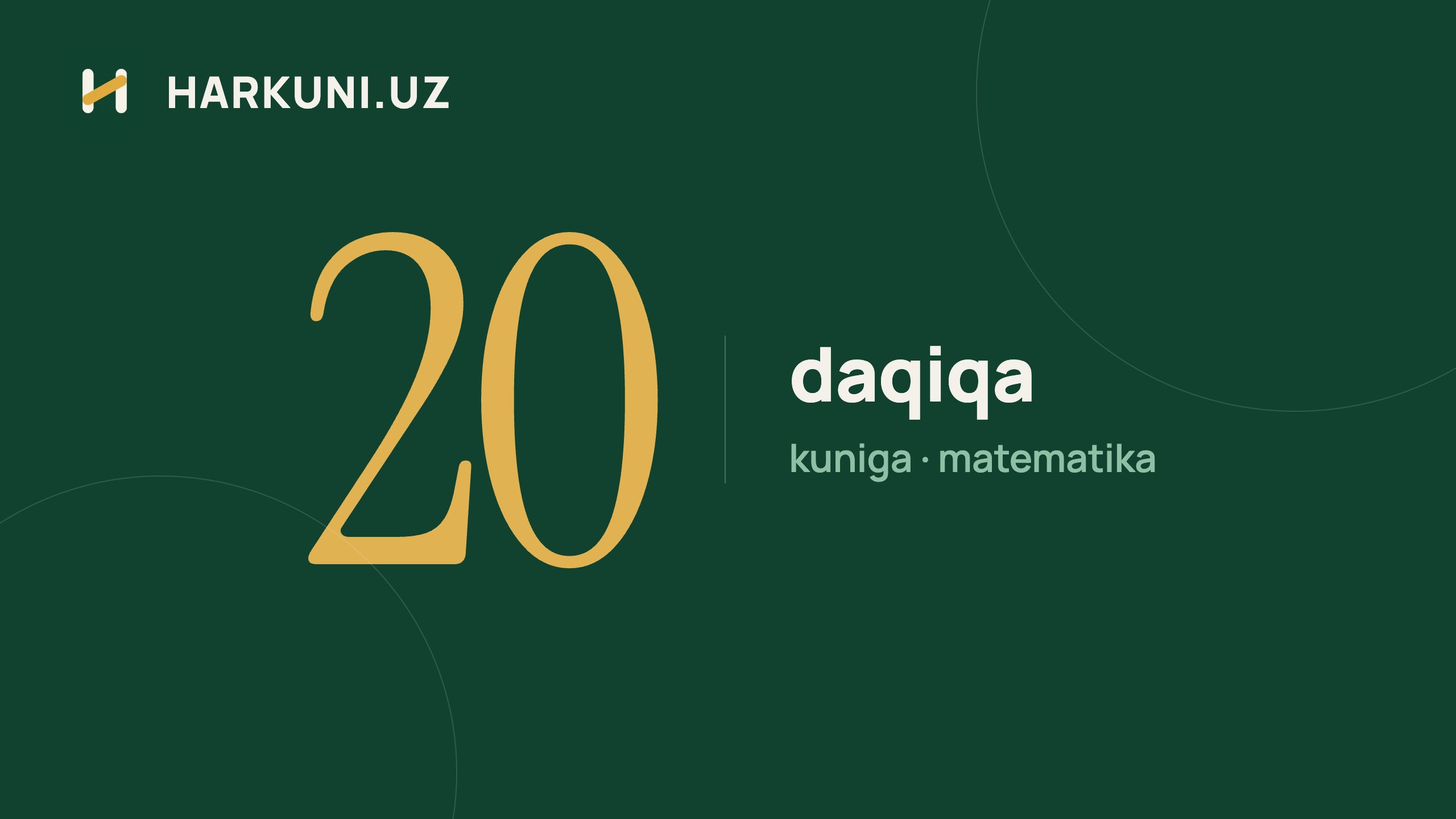 Har kuni matematikani oʻrganing