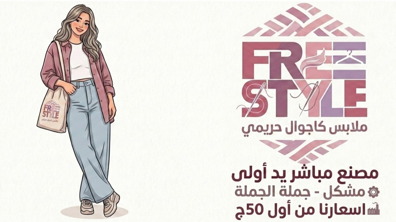 مكتب و مصنع فري ستايل للملابس الكاجوال الحريمي 🪡👗