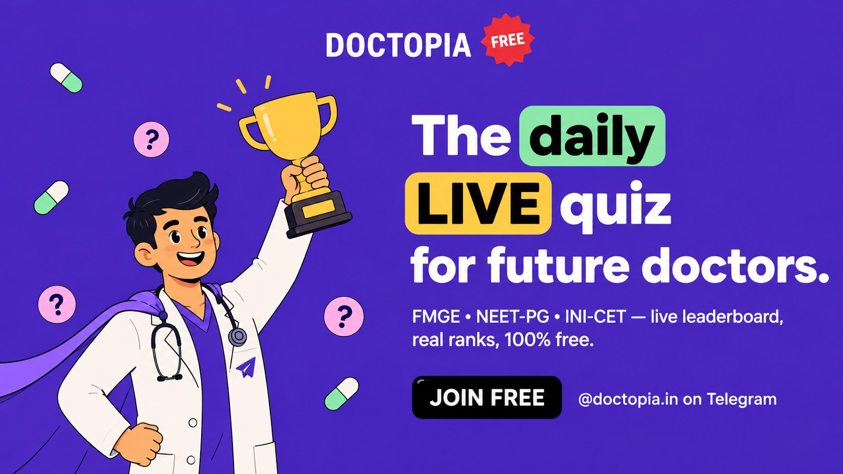 Doctopia Daily Live Quizzes